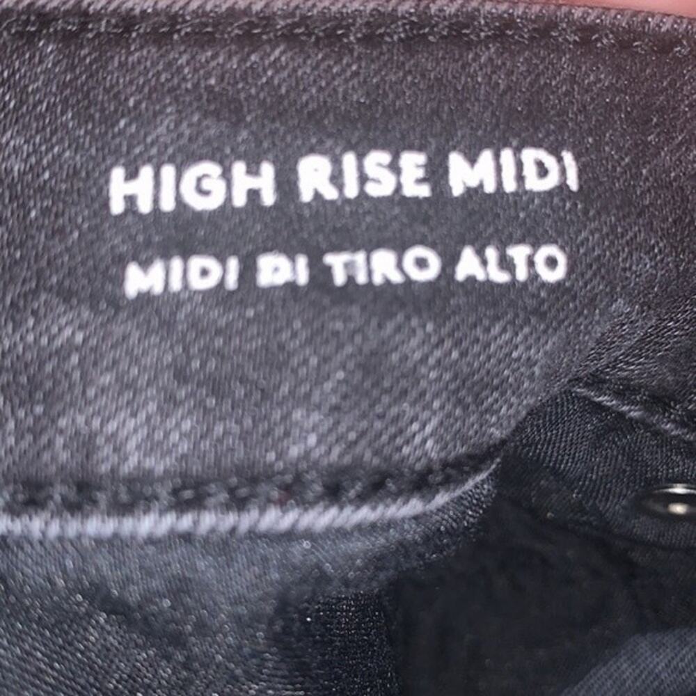 Universal Thread High Rise Midi Denim Shorts Black Size 2 - Picture 4 of 7